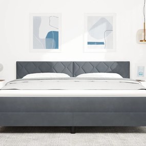 Fejtámla Gyémánt Blokk Design Sötétszürke 180 cm Bársony