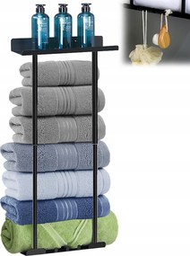 Törölközőtartó öntapadós acél szerelés fúrás nélkül