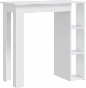 vidaXL fehér szerelt fa bárasztal polccal 102 x 50 x 103,5 cm