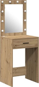 vidaXL Öltözködőasztal fiókkal Artisan tölgy 50 x 41 x 135 cm Faanyag