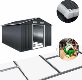 Deuba Kerti ház - 312x257x178 cm - antracit színben