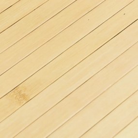 kerek világos természetes bambusz szőnyeg 100 cm