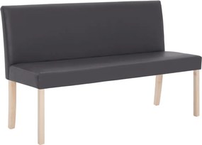 vidaXL szürke műbőr pad 139,5 cm