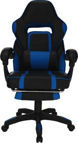 Irodai/gamer szék, kék/fekete, GUNNER