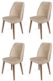 Alfa Cream and Walnut étkezőszék szett, 4 db