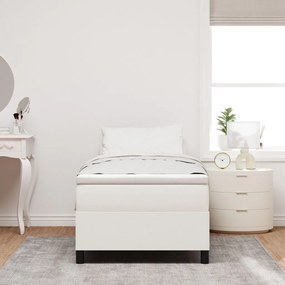 Boxspring Ágy Krém Egyszemélyes Corduroy Szövet