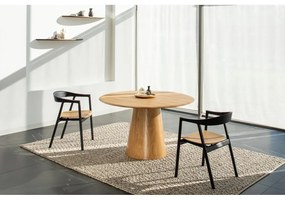 Natúr színű tölgyfa kerek étkezőasztal ø 126 cm Mushroom – Gazzda