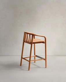 Natúr színű tömörfa kerti bárszék Turqueta – Kave Home