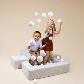 Rózsaszín kordbársony habszivacs játszótér 6 db-os magasság 40 cm 100x35 cm Montessori – Meowbaby