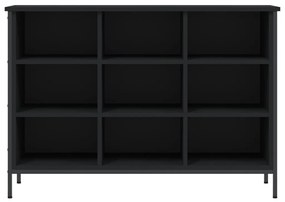 fekete szerelt fa cipőszekrény 100 x 35 x 70 cm