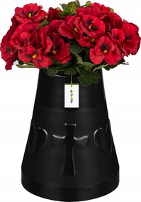 Flakon váza Grafit temetői mécses szív 25,5x21cm sír kompozíció