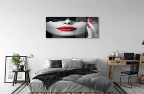 Üvegképek Vörös ajkak nő 125x50 cm