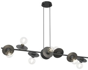 Csillár zsinóron TOKEN 8xE27/15W/230V fekete