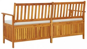tömör akácfa tárolópad párnával 170 cm