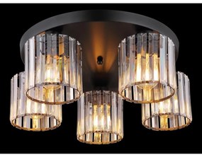 Globo 15742-5D - Felületre szerelhető csillár JORDANA 5xE27/60W/230V átm. 46,5 cm fekete