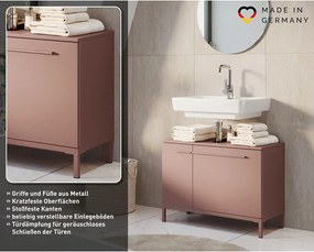 Barna matt mosdó alatti szekrény 80x59 cm Laurino – Germania