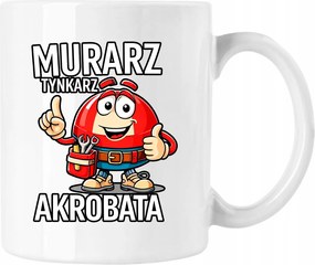 Kőműves bögre Akrobata vakoló fehér 330ml