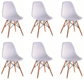 Modern szék DIDIER bükk + fehér 6 db