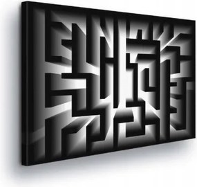 Vászonkép 100x75 Labirintus 3D geometrikus absztrakt minimalizmus illúzió mélység