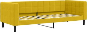 vidaXL sárga bársony kanapéágy 80 x 200 cm