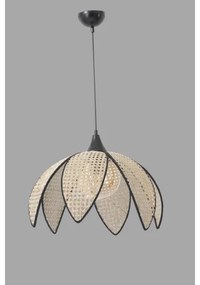 FUME kábeles függőlámpa 1xE27/40W/230V Ø 40 cm fekete/bézs