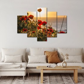 Naplemente és a pipacsok képe (150x105 cm)