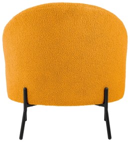 Okkersárga buklé fotel Noble – Leitmotiv