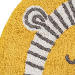 Okkersárga pamut gyerek szőnyeg ø 100 cm Lion – Ixia