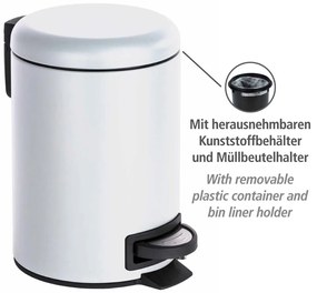 Leman fehér szemetes, 3 l - Wenko