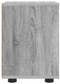 vidaXL Éjjeli asztal fiókkal Szürke Sonoma 30,5 x 30 x 43 cm Faanyag