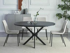 Gaston bővíthető étkezőasztal fekete 100-135cm