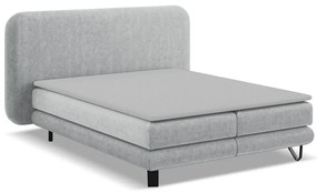 Világosszürke boxspring ágy 160x200 cm Ilima – Makamii