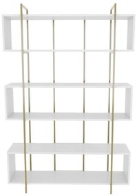 könyvespolc Bruti - White, Gold