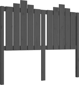 vidaXL szürke tömör fenyőfa ágyfejtámla 126x4x110 cm