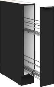 Alsó szekrény kihúzható kosárral, fekete, SIBER 15 D CARGO BB