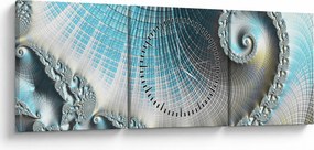Egy texturált spirál képe (órával) (90x30 cm)