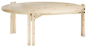 Natúr színű borovi fenyő kerek dohányzóasztal ø 80 cm Sticks – Karup Design