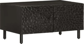 vidaXL fekete tömör mangófa dohányzóasztal 80 x 50 x 40 cm