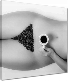 Vászonkép 40x40 Kávé reggel, mint a tejszín