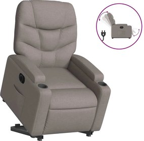 vidaXL elektromos felállást segítő tópszínű szövet dönthető fotel