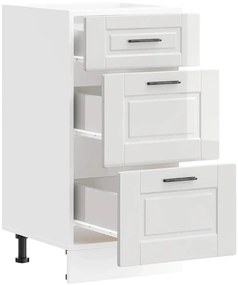 konyhai alsószekrény Porto&quot; magasfényű fehér, rétegelt fa&quot;