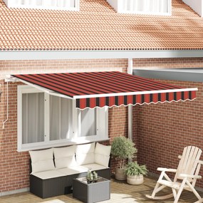 Kézi Behúzható Napellenző Narancssárga és Barna 300x250 cm