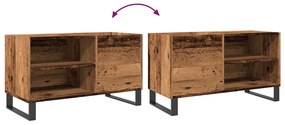 antik fa színű szerelt fa hanglemezszekrény 84,5x38x48 cm