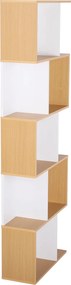 Könyvespolc, tűnyalábos fenyő/fehér, ERDEM NEW TYP 3