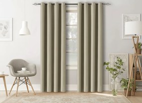 Függöny OXFORD 140x250 cm, világos bézs Felfüggesztés: Hullámos sínszalag