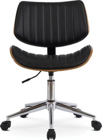 Forgószék fekete színben, műbőr kárpittal. TEKSAS