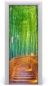 Poszter tapéta ajtóra bambusz erdő 75x205 cm