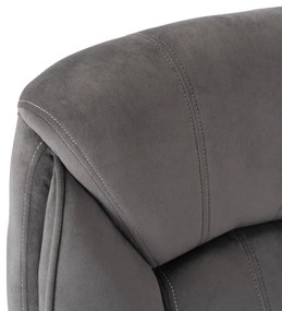 Fotel Obrotowy COMFORT Szary Welurowy