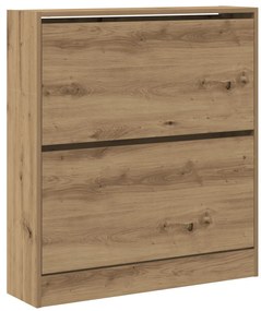 Cipőtároló Fekvő Zsúfolt Tölgy 80x21x87,5 cm