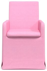 Étkező Székek 2 pcs Rózsaszín 57 x 67 x 95 cm szövet